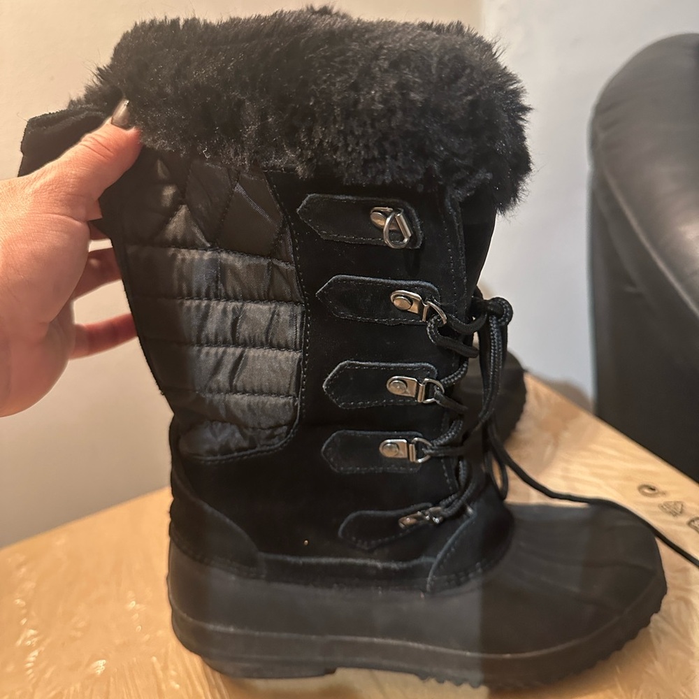 Women's waterproof Black Winter Boots